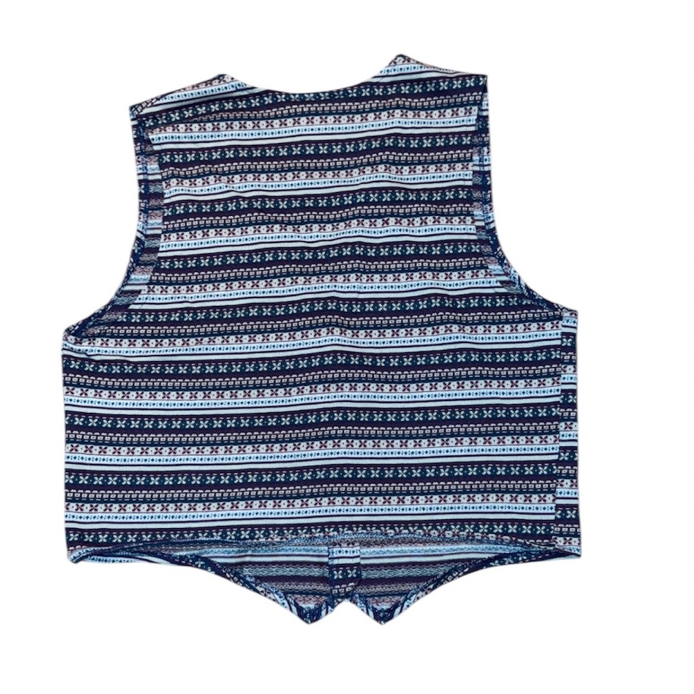Explorations Vintage Geometric Patterned Vest Wit… - image 2